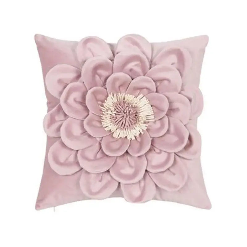 3D Daisy Flower Velvet Pillowcase with Hidden Zipper
