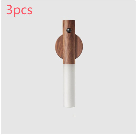 Magnetic Wood LED Night Light with PIR Motion Sensor