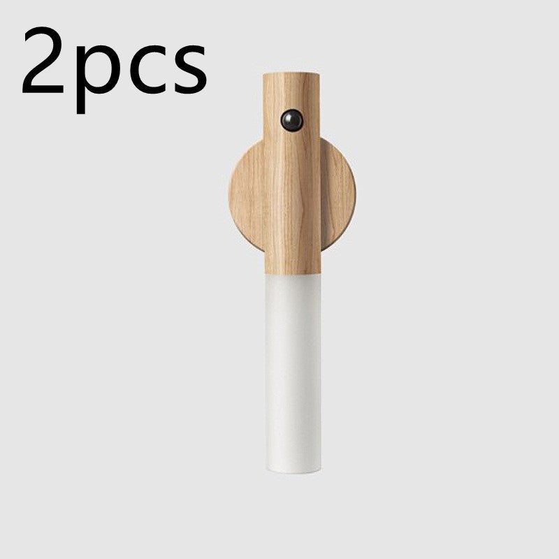 Magnetic Wood LED Night Light with PIR Motion Sensor