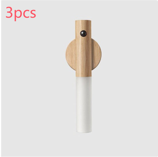 Magnetic Wood LED Night Light with PIR Motion Sensor