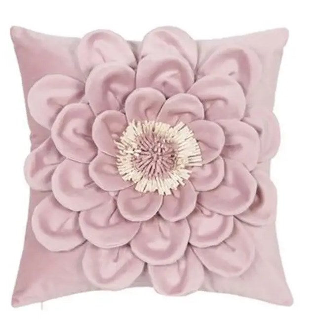 3D Daisy Flower Velvet Pillowcase with Hidden Zipper
