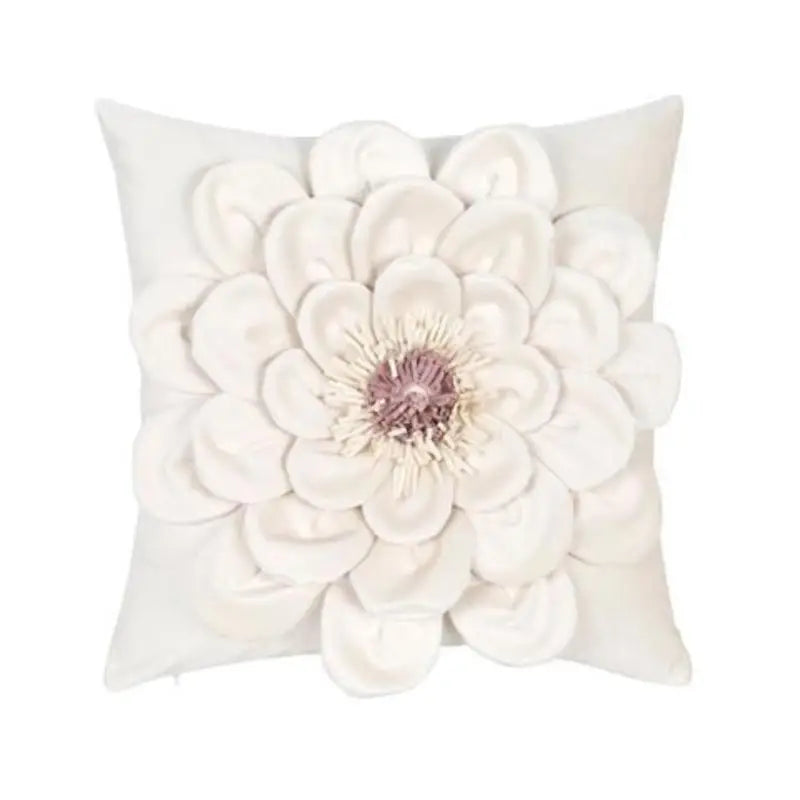 3D Daisy Flower Velvet Pillowcase with Hidden Zipper