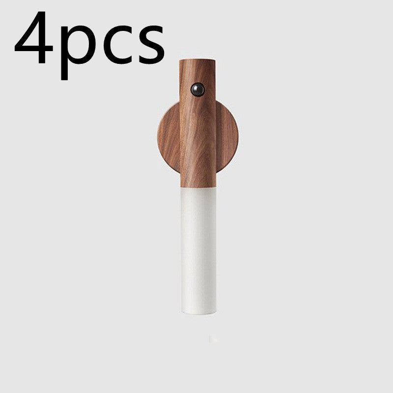 Magnetic Wood LED Night Light with PIR Motion Sensor