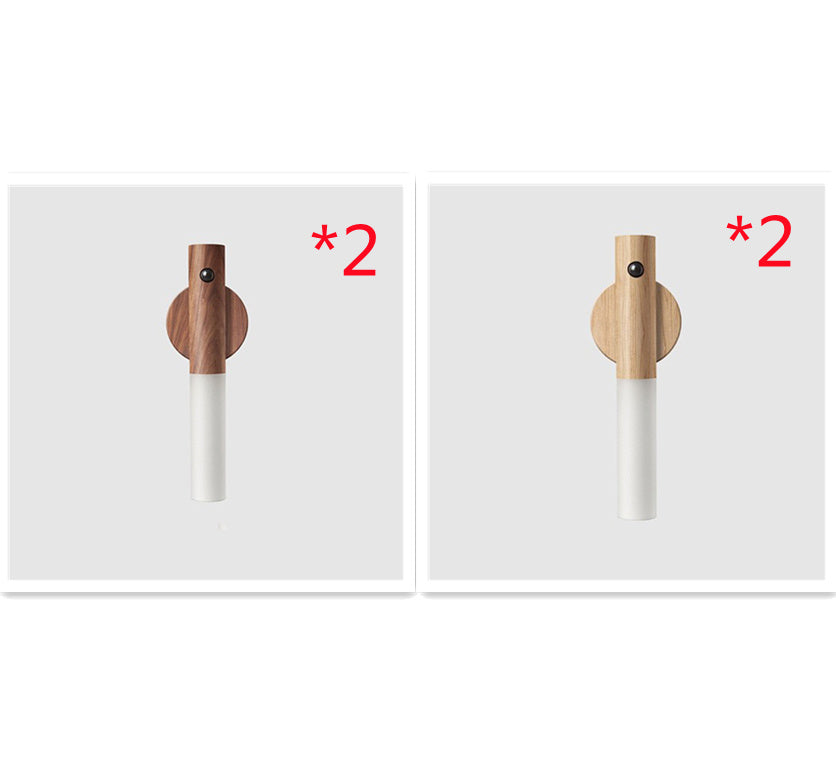 Magnetic Wood LED Night Light with PIR Motion Sensor