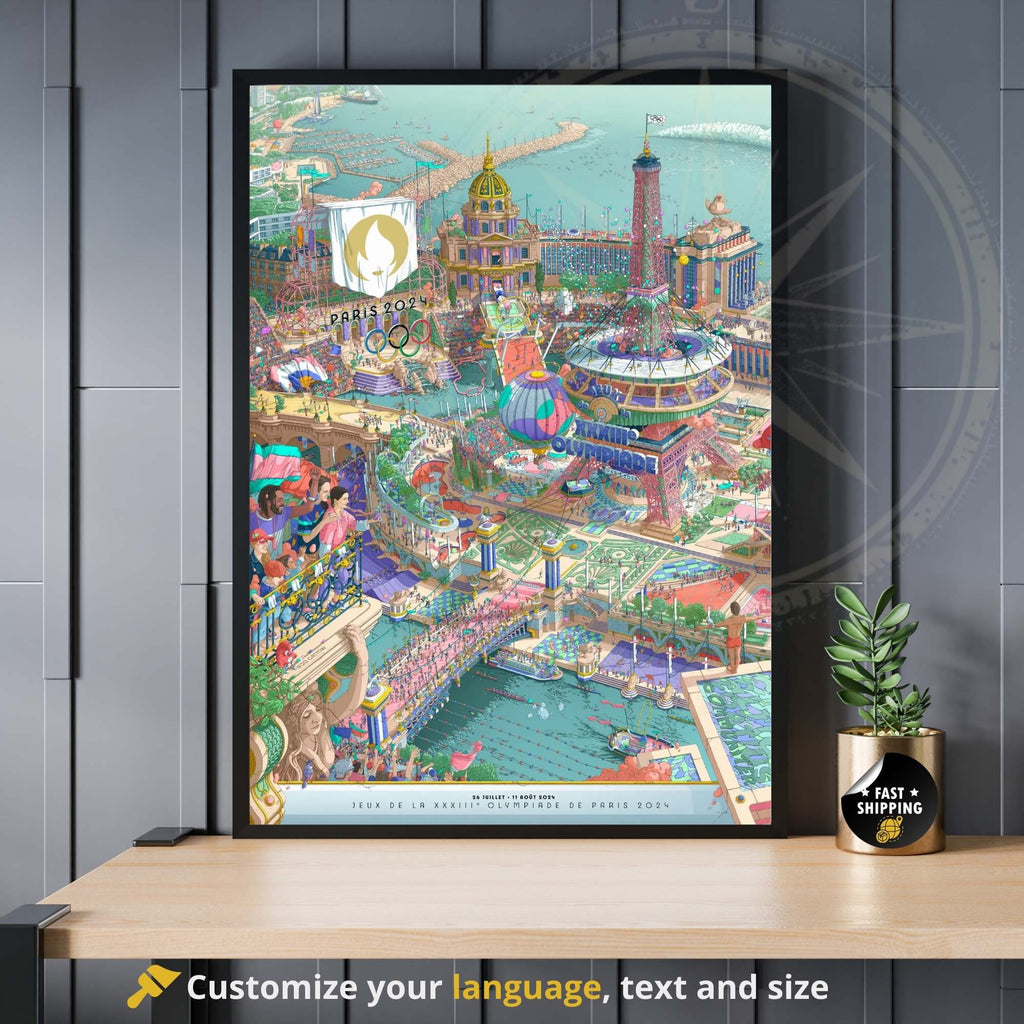 Affiche JO 2024 | Affiche jeux Olympiques Paris 2024