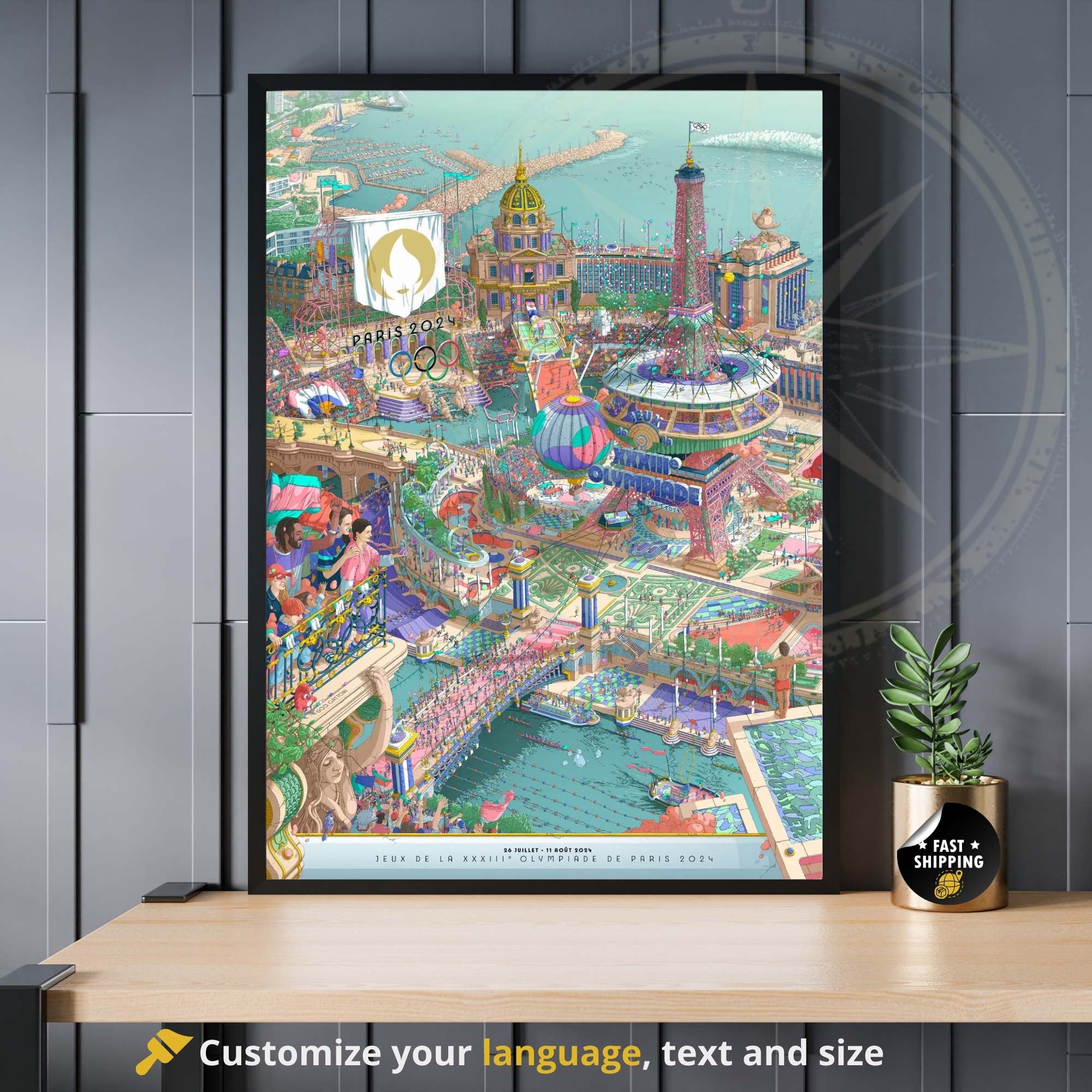 Affiche JO 2024 | Affiche jeux Olympiques Paris 2024