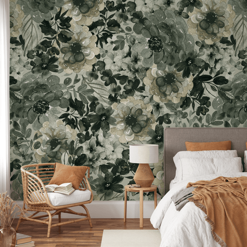 Create a romantic, nature-inspired accent wall in minutes — moody florals, renter-friendly