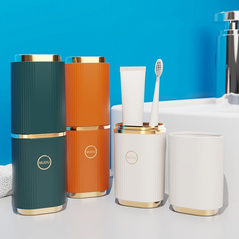 Portable Travel Toiletry Set with Toothbrush Holder