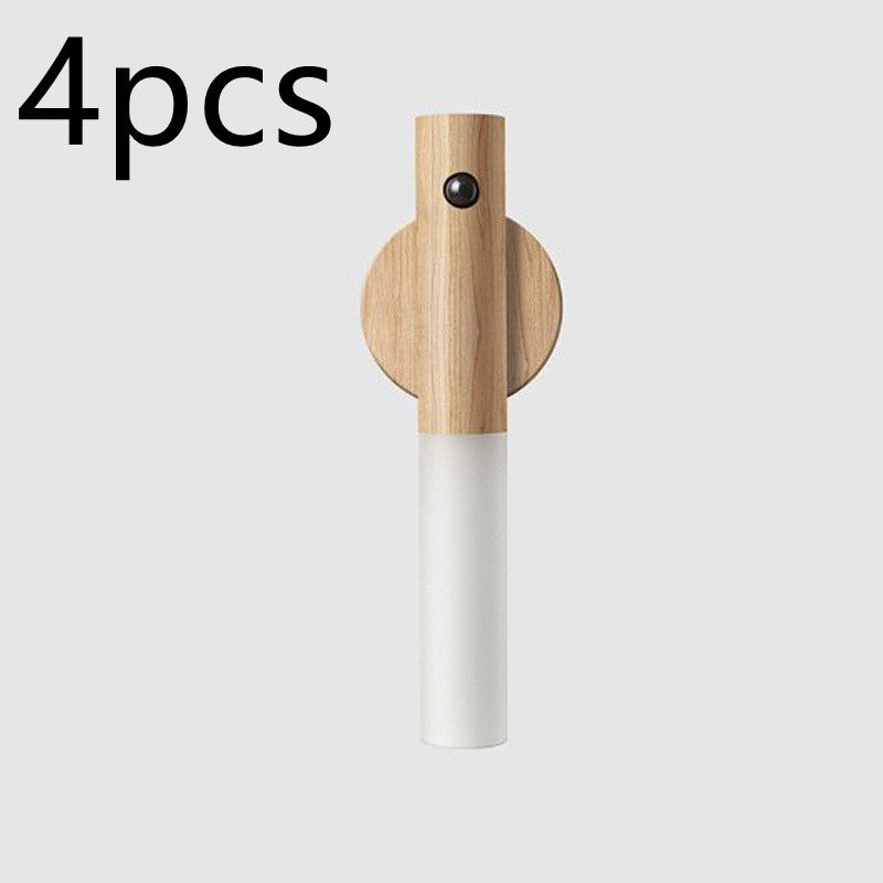 Magnetic Wood LED Night Light with PIR Motion Sensor