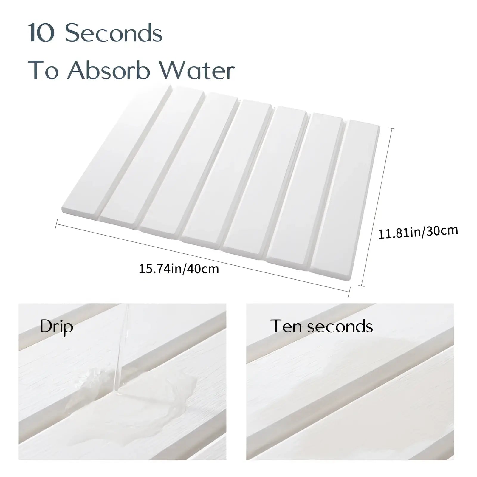 Diatomaceous Earth Foldable Stone Dish Drying Mat