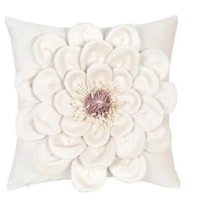 3D Daisy Flower Velvet Pillowcase with Hidden Zipper