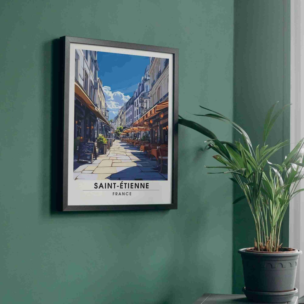 Affiche Saint-Étienne | Impression Saint-Étienne, France - Dans les rues de la ville