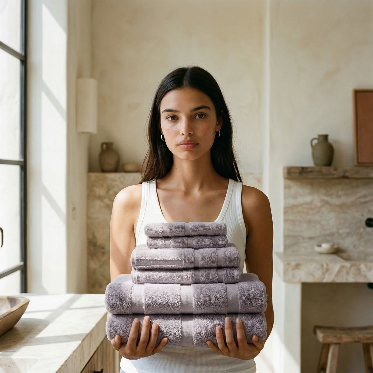 Step out of the shower into cloud-like softness — the 600 GSM Australian cotton towels that make every bathroom feel like a spa